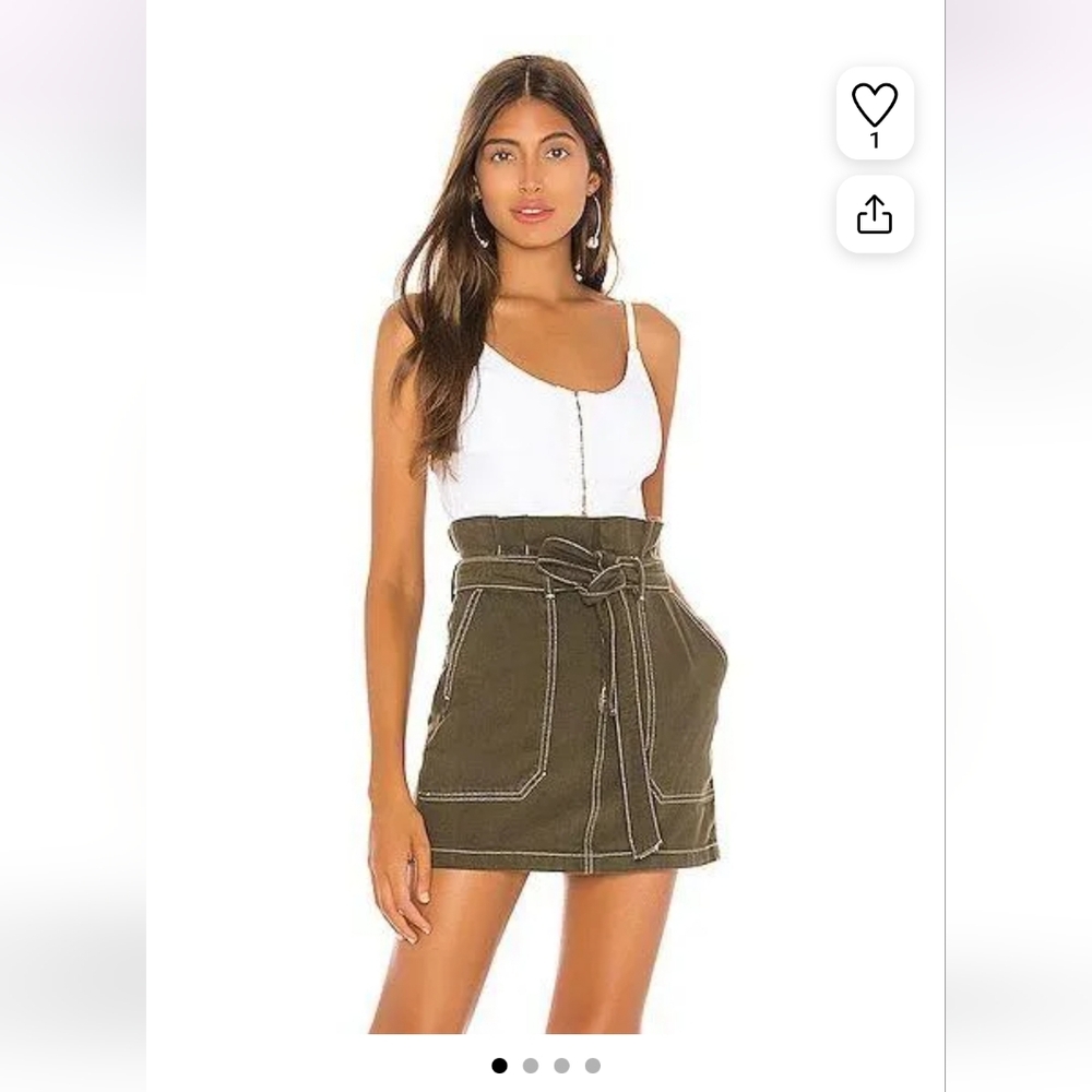 Free People Splendor In The Grass Paperbag Skirt - Picture 4 of 13